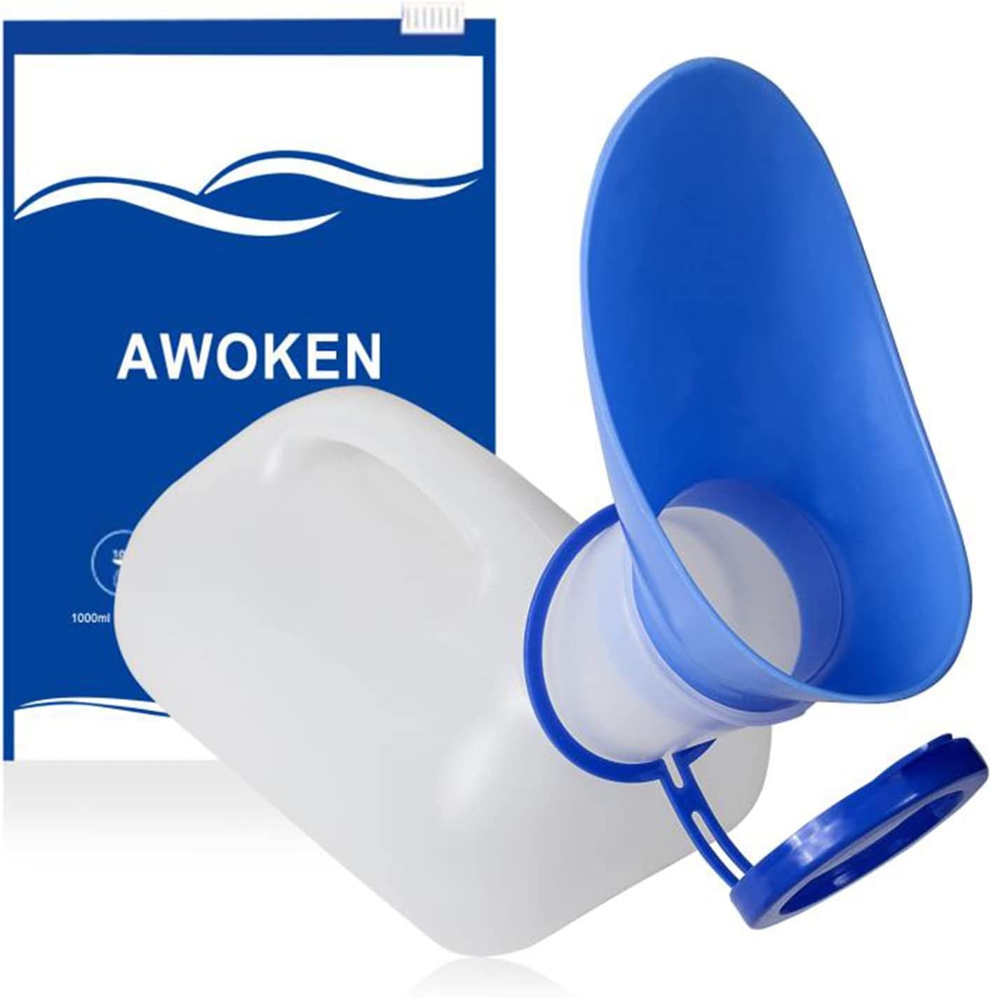 Unisex Potty Urinals for Car, Urine Bottles for Men and Women, Portable Pee Bottle, with a Lid and Funnel, Leakproof Toilet Urinals for Car, Travel Camping Outdoor