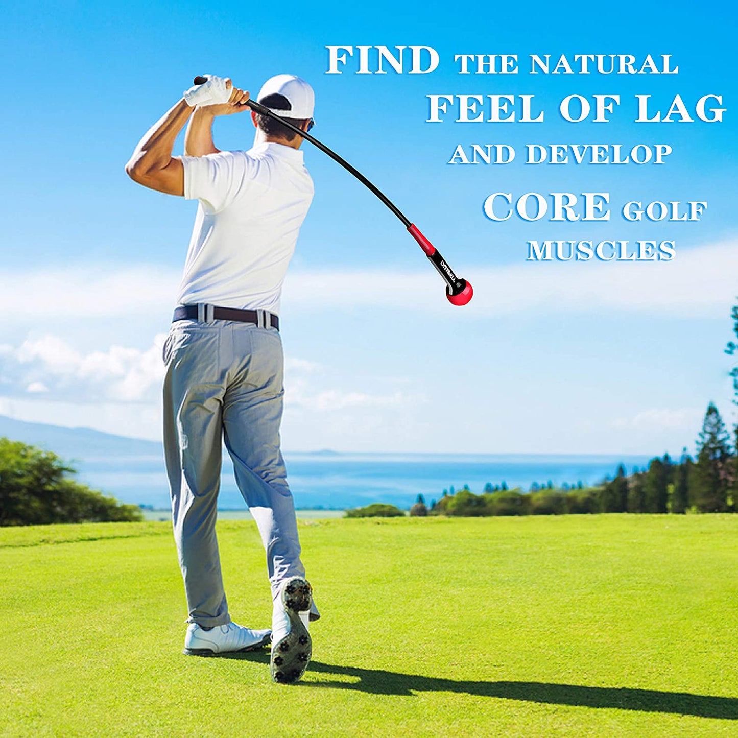 Golf Swing Trainer - Tempo & Flexibility Training Aids Warm-Up Stick Ideal for Golf Indoor & Outdoor Practice