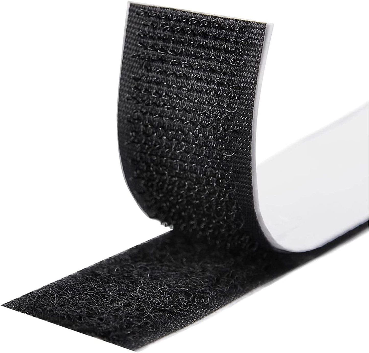 Hook and Loop Strip Tape,8M Double Sided Sticky Tape,Self Adhesive Sticky Back Fastening Tape 20Mm Wide (Black)