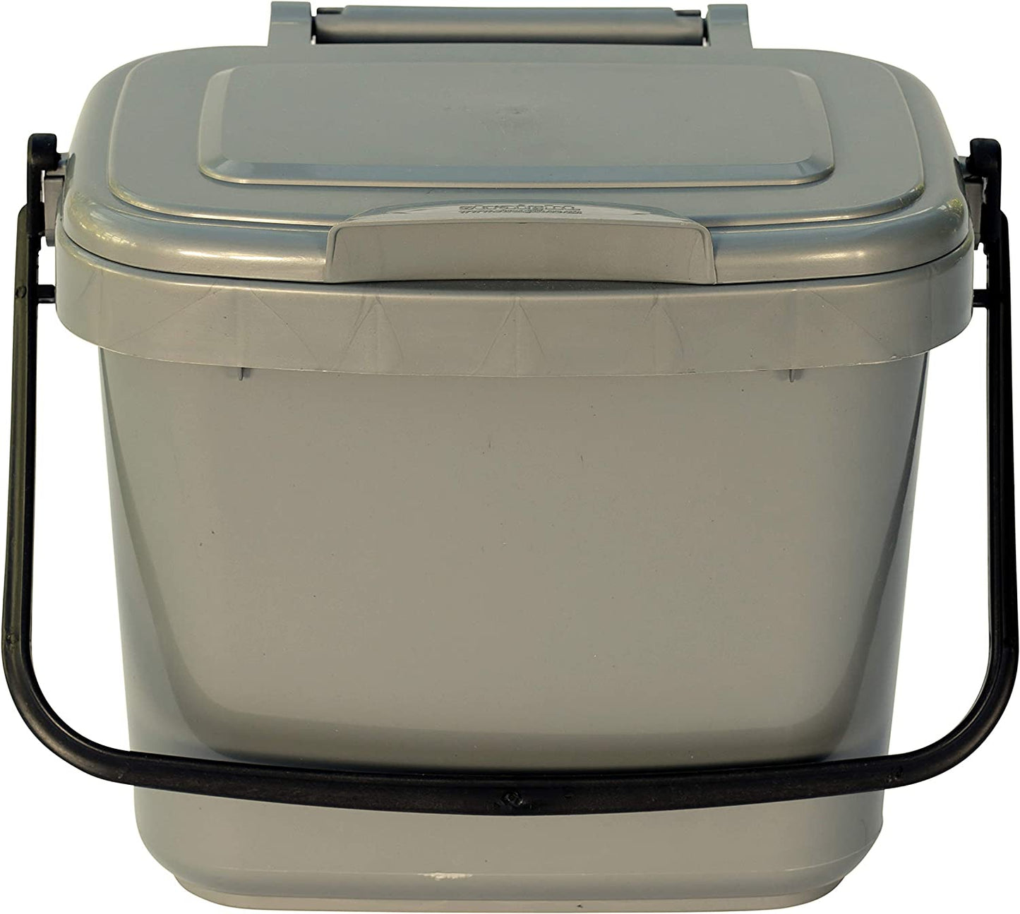 Silver Grey Kitchen Compost Caddy (5L - Small) - for Food Waste Recycling (5 Litre) - 5L Plastic Composting Bin