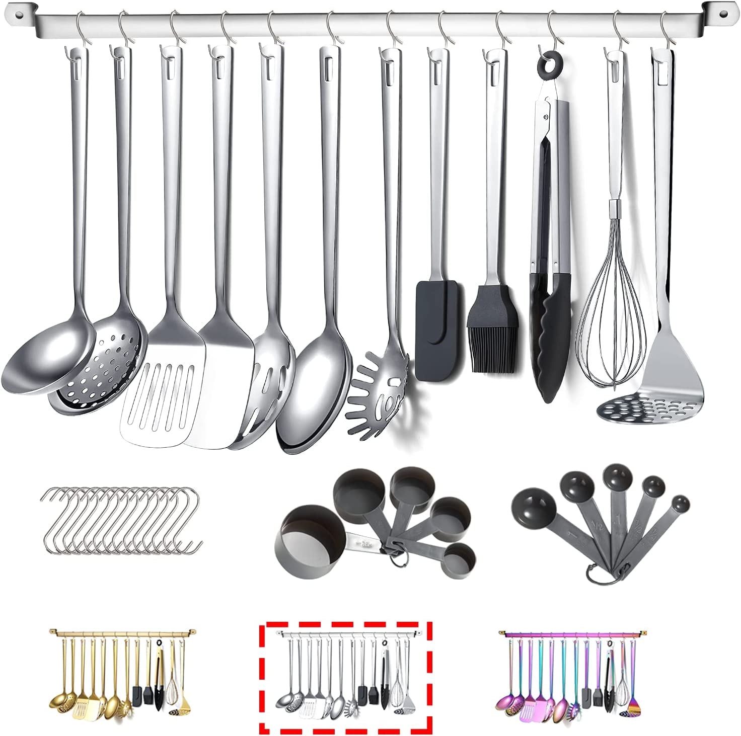 Kitchen Cookware Gadgets Tool Nylon Set of 23 Pcs - HomeHero