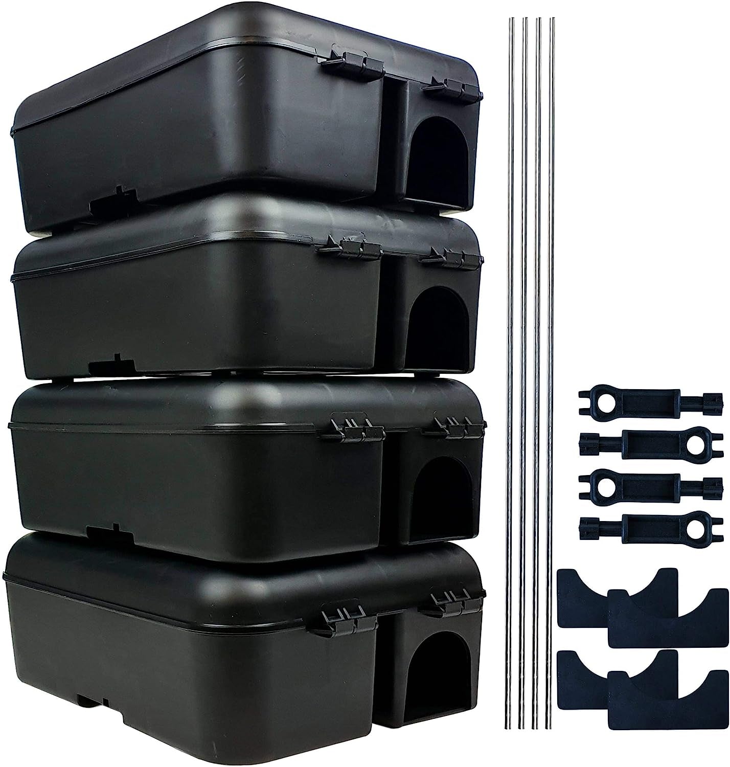 Roshield 2X LARGE Rat Poison Bait Boxes | PROTECT CHILDREN & PETS | Outdoor/Indoor Usage for All Rat Poisoning & Variety of Rat Traps (Empty) | for Rat Traps That Kill Instantly & Rat Poisoning Blocks