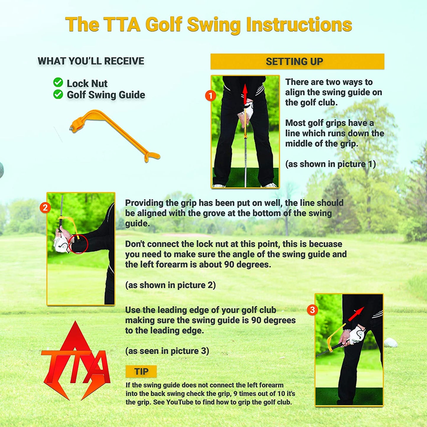 Upgraded Instructions/Golf Swing Plane Training Aid Golf Swing Guide Training Aid Golf Trainer Golf Swing Trainer/Guide/Tool - Swing Training Posture/Wrist Hinge/Swing Plane/Swing Alignment Corrector