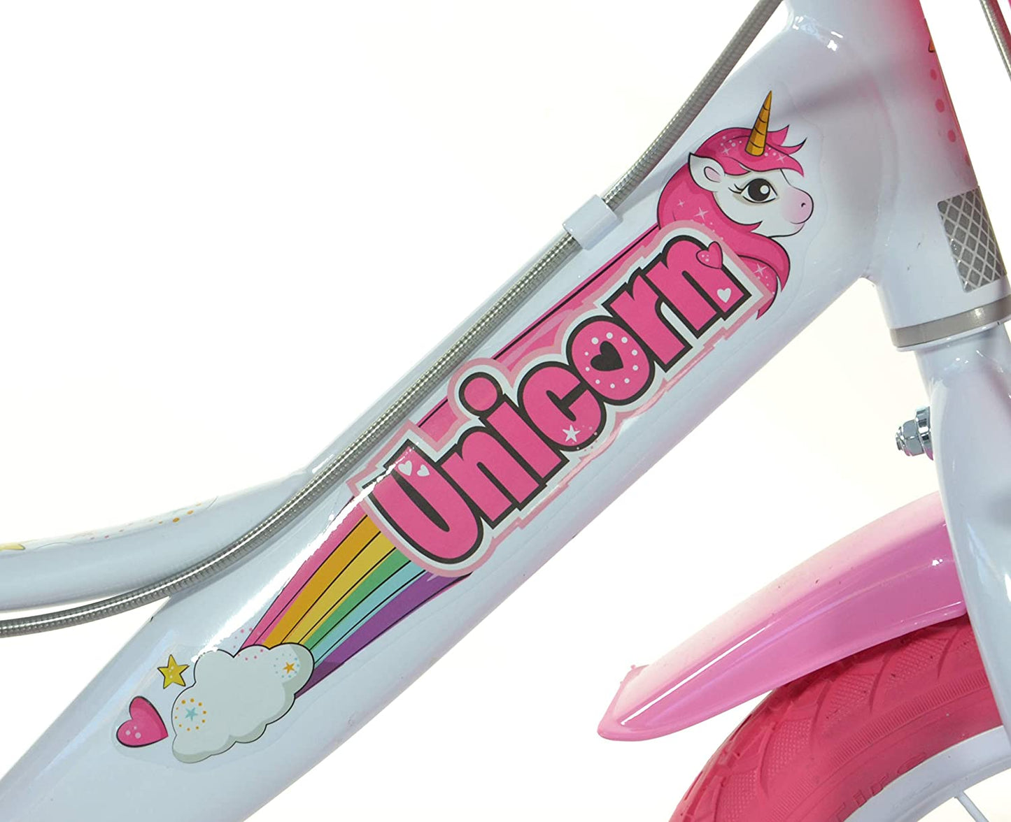 144R-UN Unicorn 14" Bicycle 14'', White & Pink