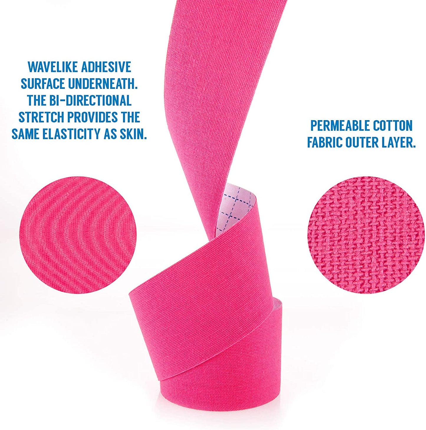 Kinesiology Tape | 5M Roll of Elastic Muscle Support Tape for Exercise, Sports & Injury Recovery
