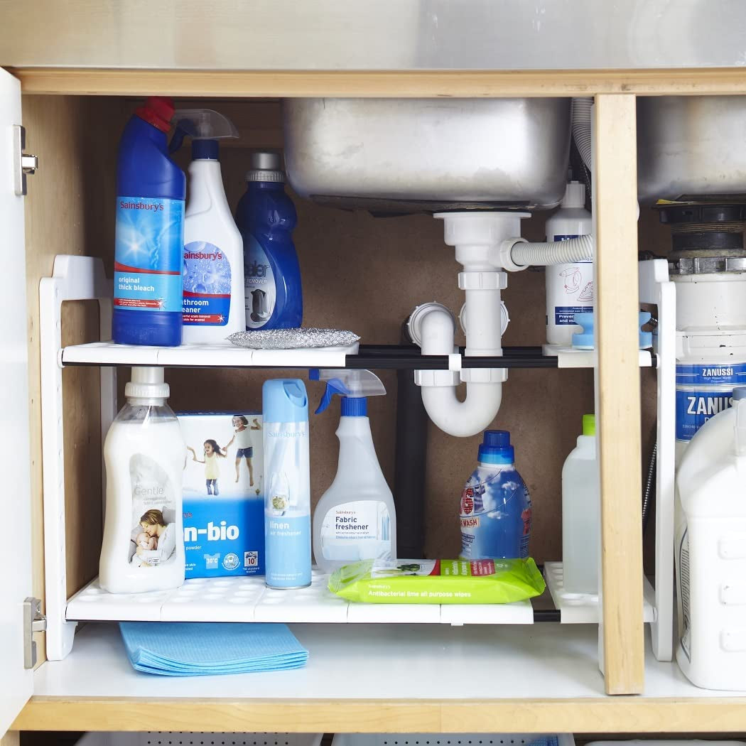 under Sink Storage for Organisation, White