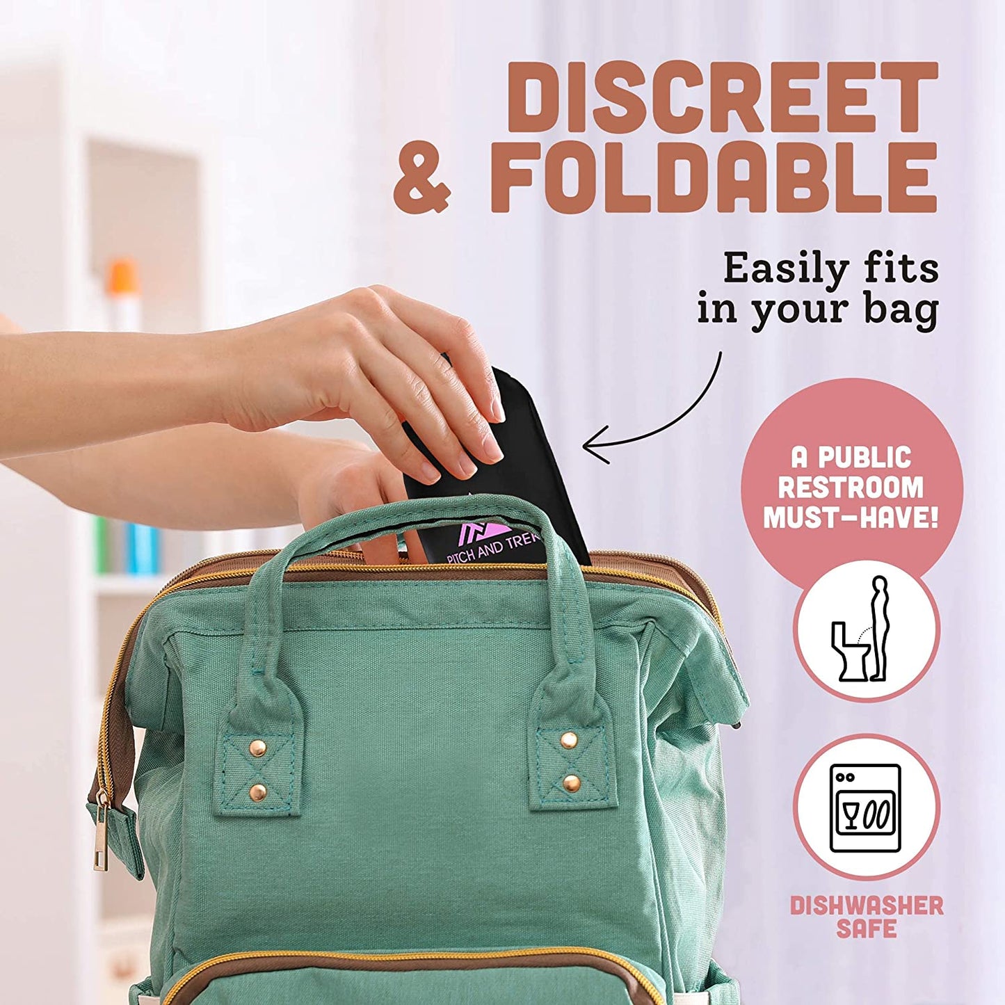 Female Urinal, Travel Urination Device W/Carry Bag, Road Trip, Camping & Hiking Essentials for Women, Festival Accessories, Pink
