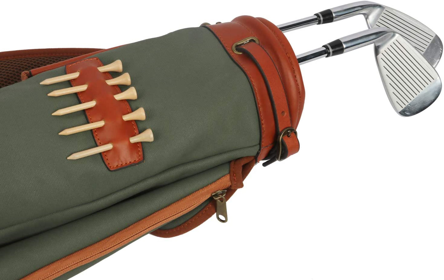 Waterproof Canvas Course Training Practice Golf Club Carry Bag Travel Case with Soft Padded Shoulder Strap