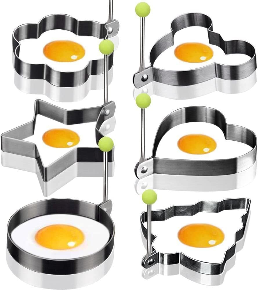 Fried Egg Cooking Mold Shaper 4 Pcs Stainless Steel Kitchen Pan