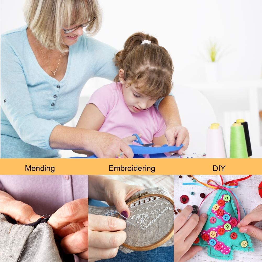 172PCS Sewing Kit, Sewing Machine Kit 48 Spools Professional Sewing Accessories and Supplies Kit with Thread Needle Scissors Thimble Tape Measure for Home Adults Kids Beginners Emergency