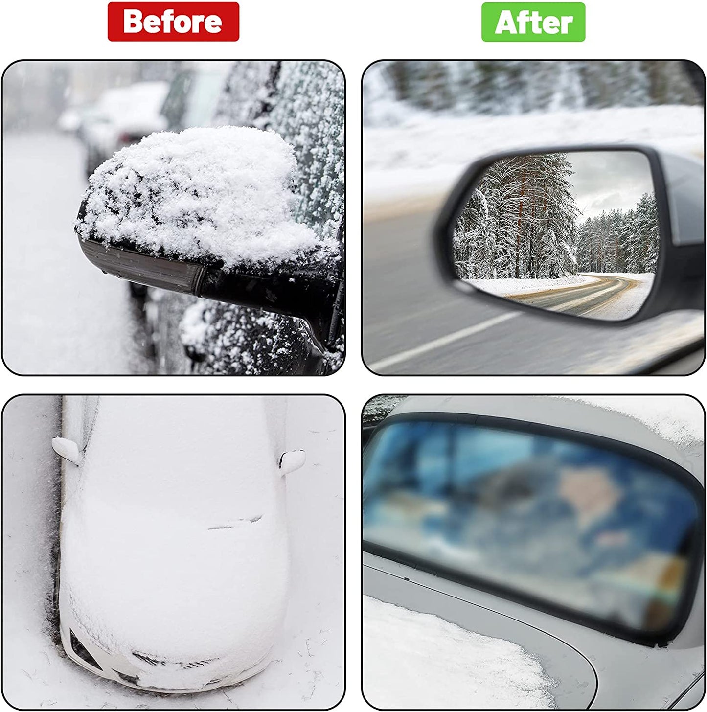 Car Front Windshield Magnetic Snow Cover, Car Windshield Sun Shade,Waterproof Snow,Ice,Frost Defense4 Layers Windshield Winter Cover Fits for Most Cars,Essential Front Window Winter/Summer Accessories