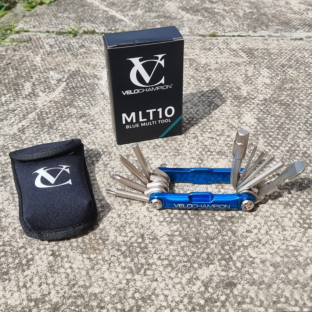 Velochampion Premium Quality MLT10 Bike Multi Tool - 10-In-1 Multi-Function Cycling Maintenance Tool - Portable Reliable, Built to Last & Easy to Use