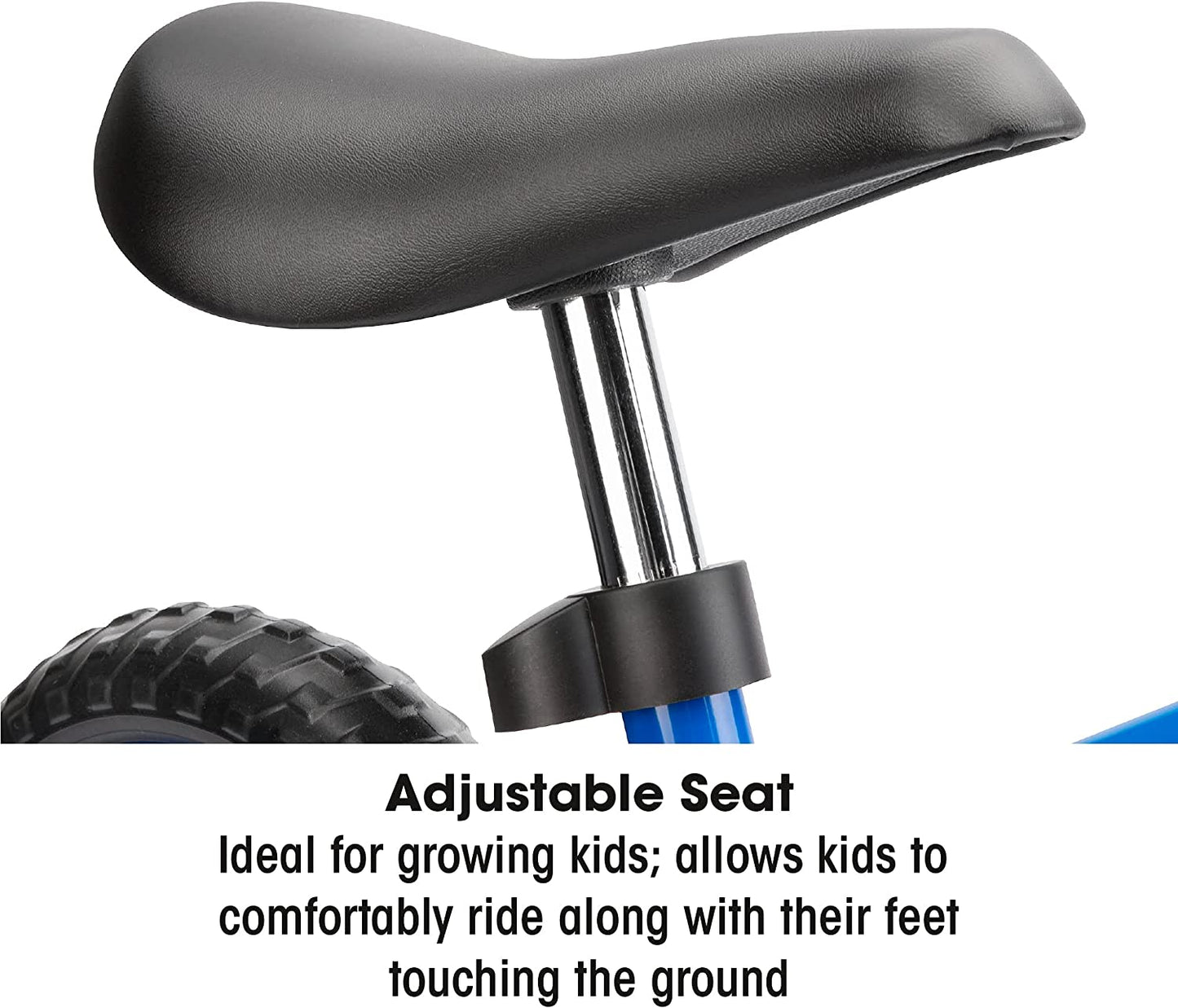 Xootz Balance Bike for Toddlers and Kids, Training Bicycle with Adjustable Seat and No Pedals, Blue