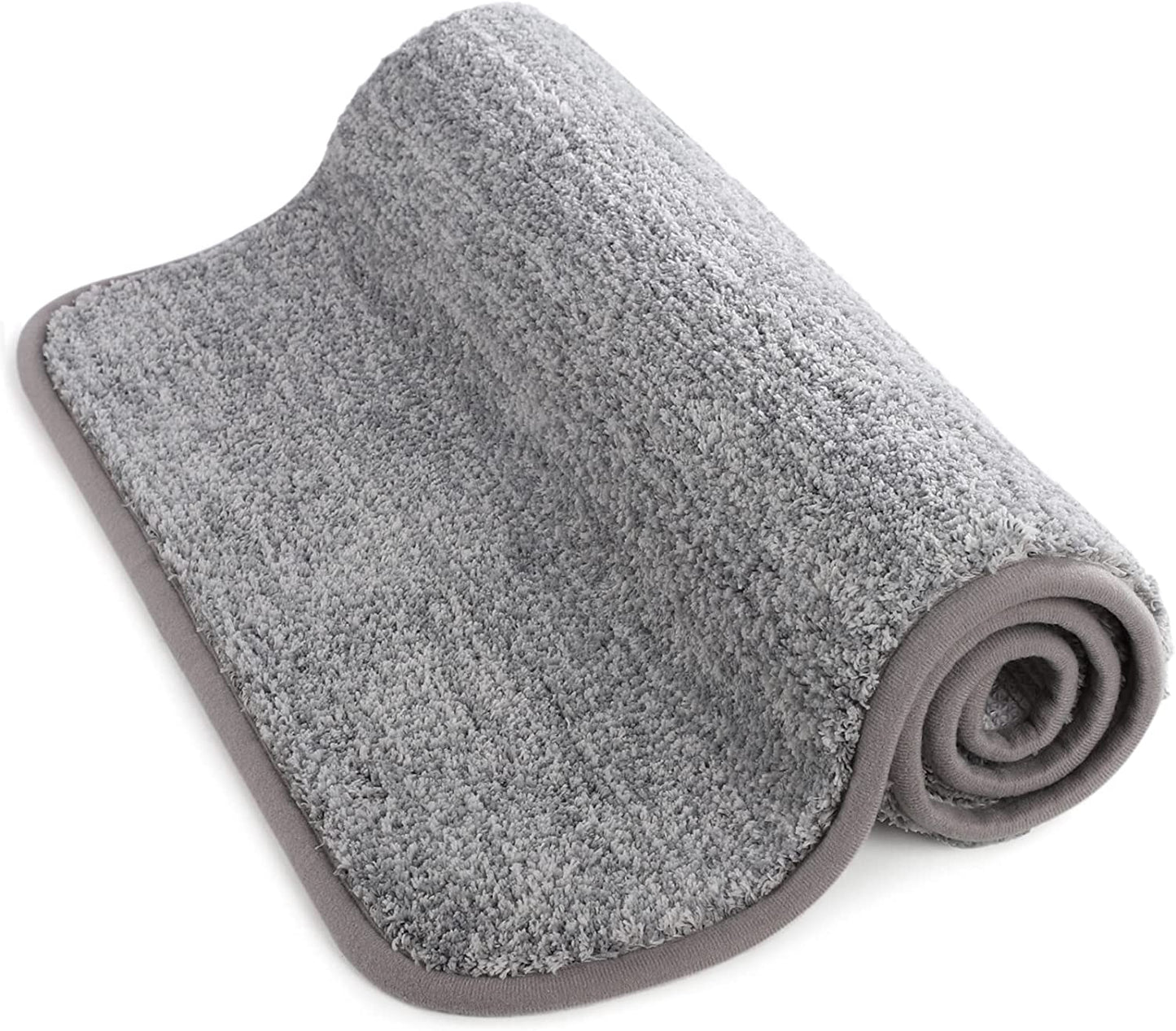 Indoor Doormat Super Absorbent Water Low Profile Mats Machine Washable Non Slip Rubber Entrance Rug for Front Door inside Dirt Trapper Mats Shoes Scraper, Grey, 90 X 60 Cm