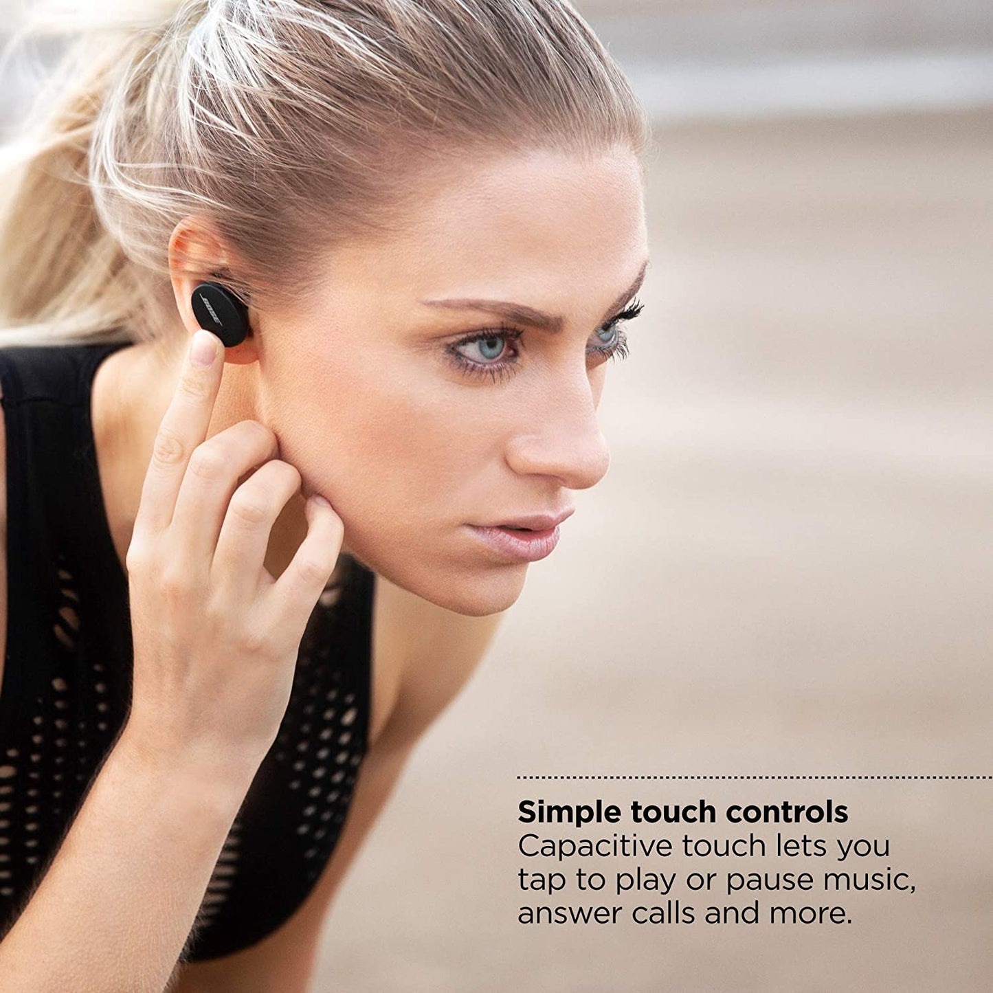 Sport Earbuds—True Wireless Earphones—Bluetooth Headphones for Workouts and Running—Baltic Blue