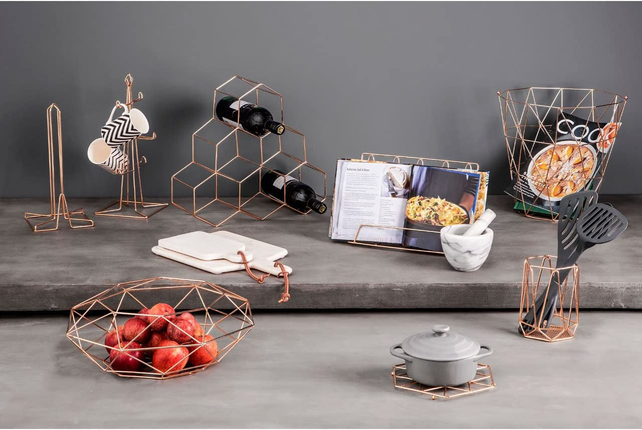 Vertex Utensil Holder - Copper Plated