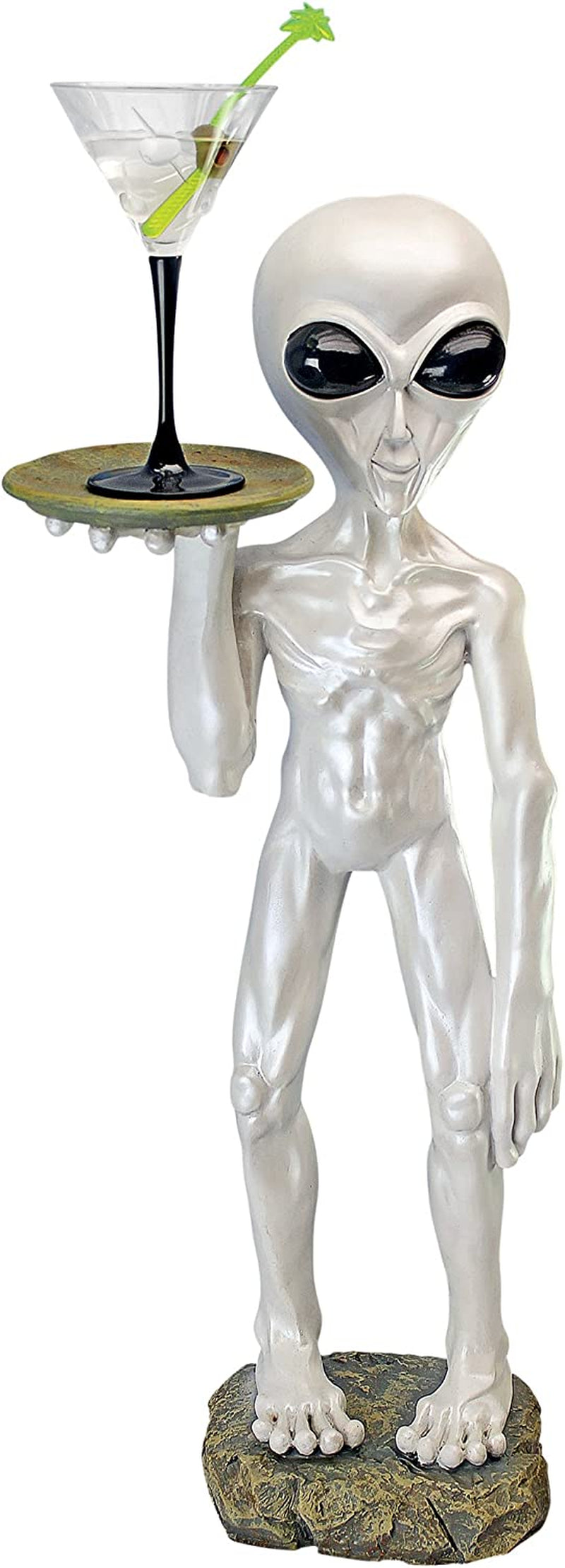 Roswell the Alien Butler Pedestal Table, 66 Cm, Polyresin, Full Colour