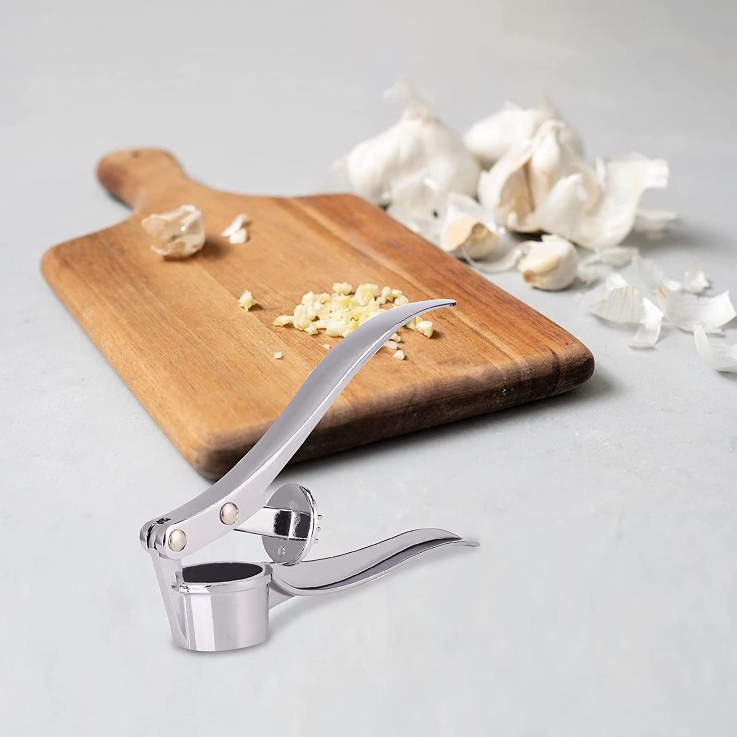 Professional Kitchen Garlic Press, Garlic Mincer Ginger Crusher UK, Peeler Squeezer Heavy Duty Garlic Presser,Garlic Crush, User-Friendly Garlic Chopper, Easy to Clean and Durable