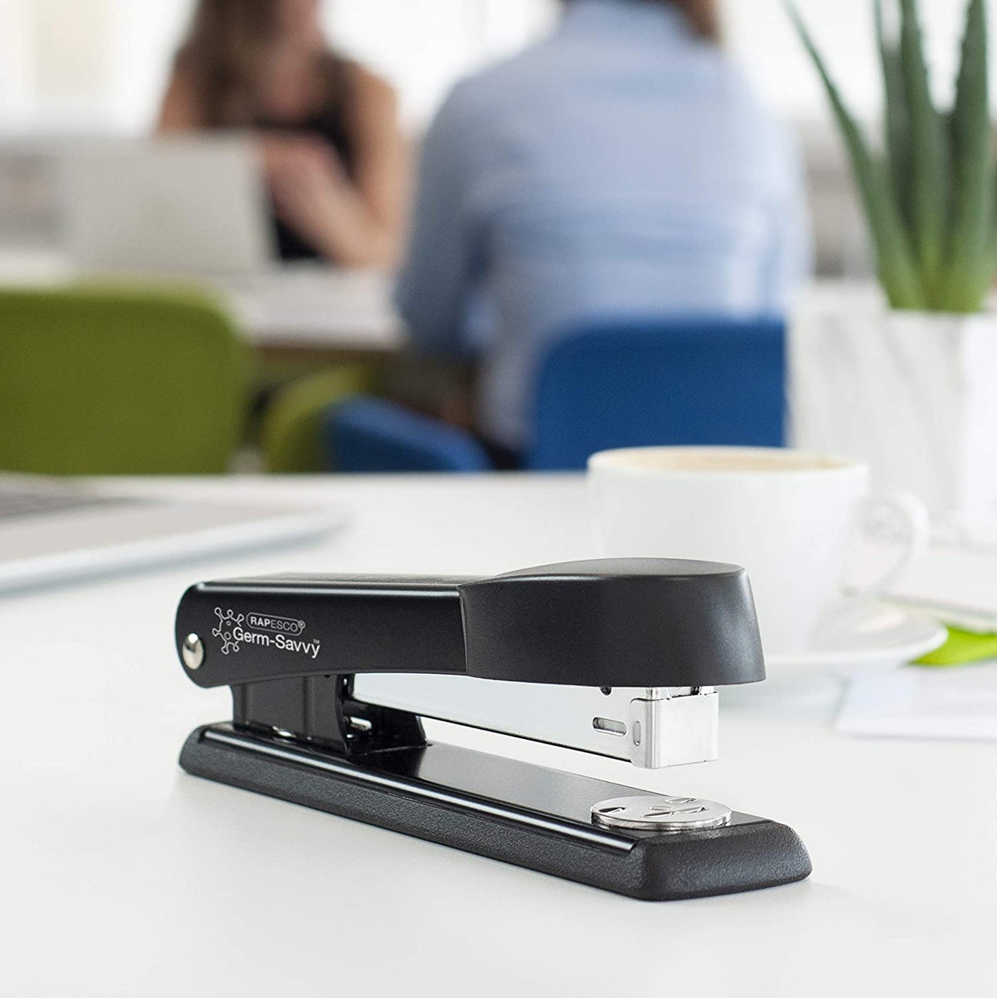 1602 Germ-Savvy Antibacterial Marlin Stapler, 25 Sheet Capacity, Black & 2,000 X 26/6 Mm Staples