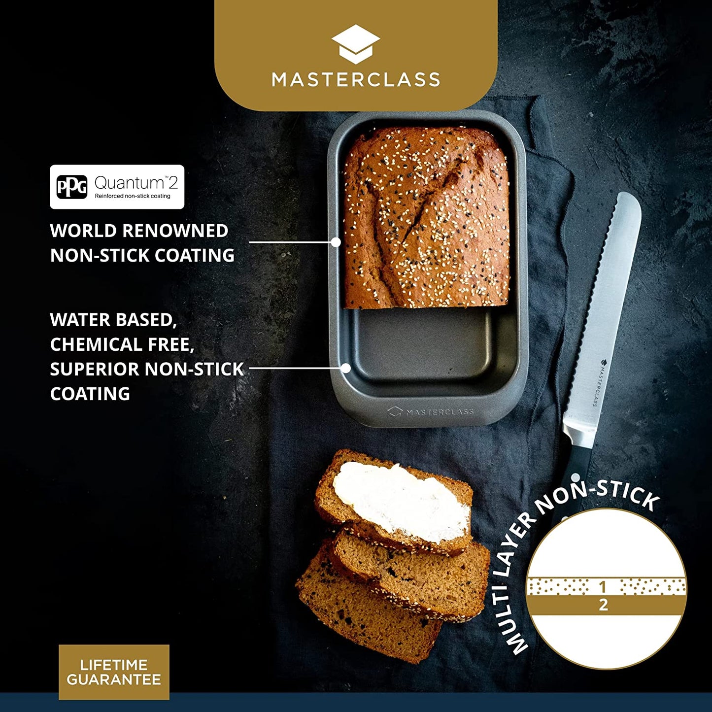 Smart Space Stacking Non-Stick Bakeware Set, 7 Piece Baking Trays, Gift Boxed