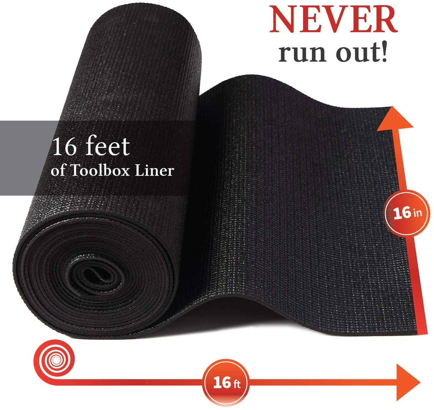 Tool Box Liner - Drawer Liner W/ Black anti Slip Toolbox Matting - Box Liners to Protect Your Tools - Easily Adjustable to Fit Any Size