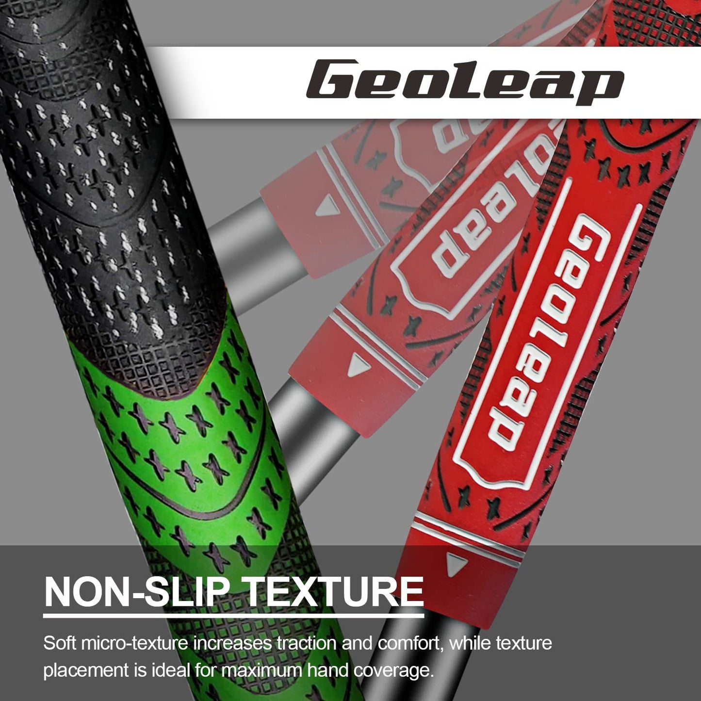 Golf Grips Set of 13- Cord Rubber Compound Material, Hybrid Golf Club Grips, All Weather Performance.