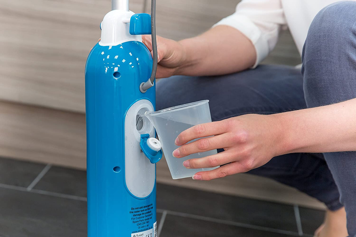 RHSM1001-G Steam and Clean Steam Mop White & Aqua - Free 2 Year Guarantee