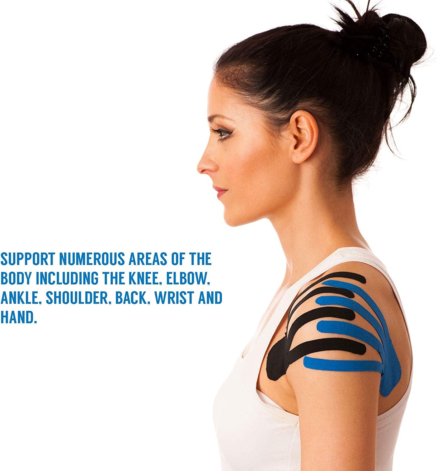 Kinesiology Tape | 5M Roll of Elastic Muscle Support Tape for Exercise, Sports & Injury Recovery