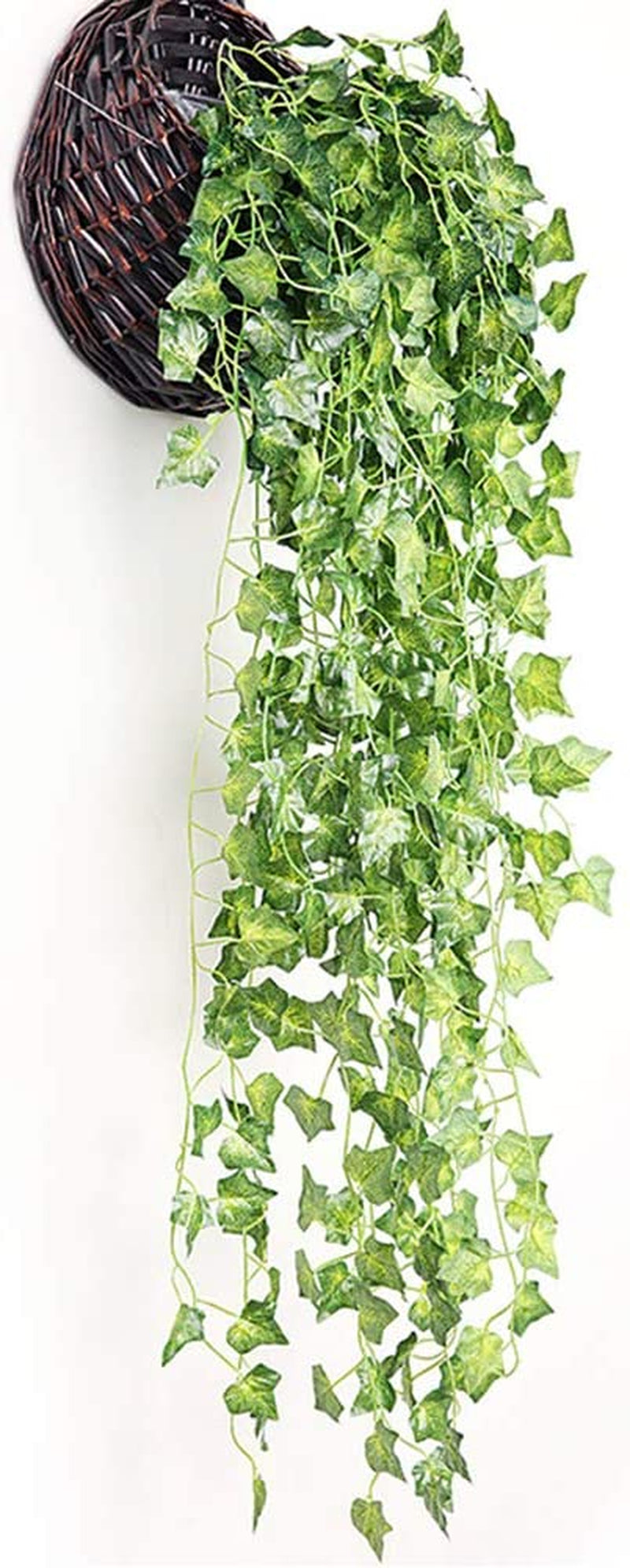 Artificial Ivy Garland,2Pcs Ivy Garland Fake Vine UV Resistant Greenery Leaves Fake Plants Hanging Vine Plant for Home Kitchen Garden Office Wedding Wall Decoration Indoor Outdoor
