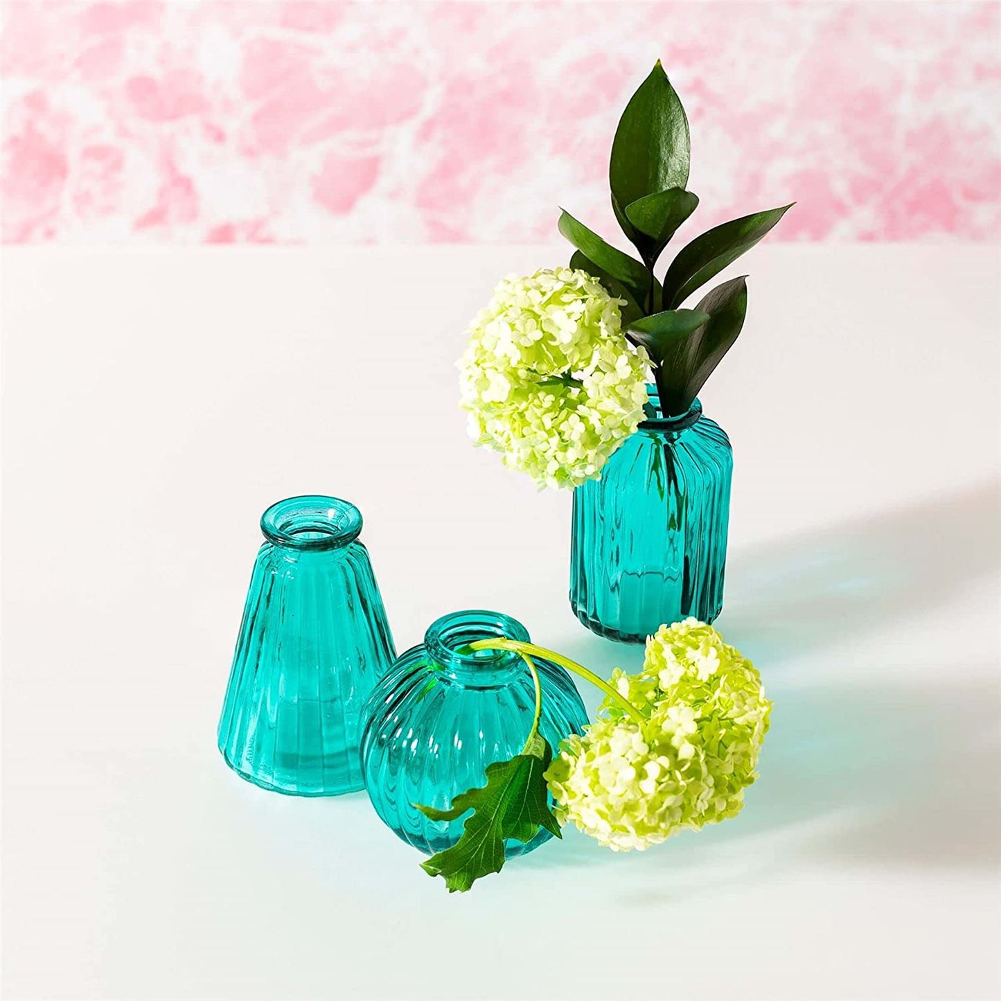 Sass & Belle Turquoise Glass Bud Vases - Set of 3