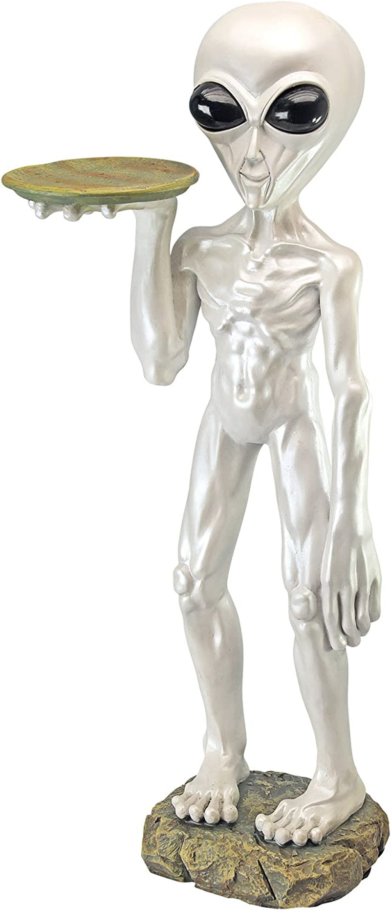 Roswell the Alien Butler Pedestal Table, 66 Cm, Polyresin, Full Colour