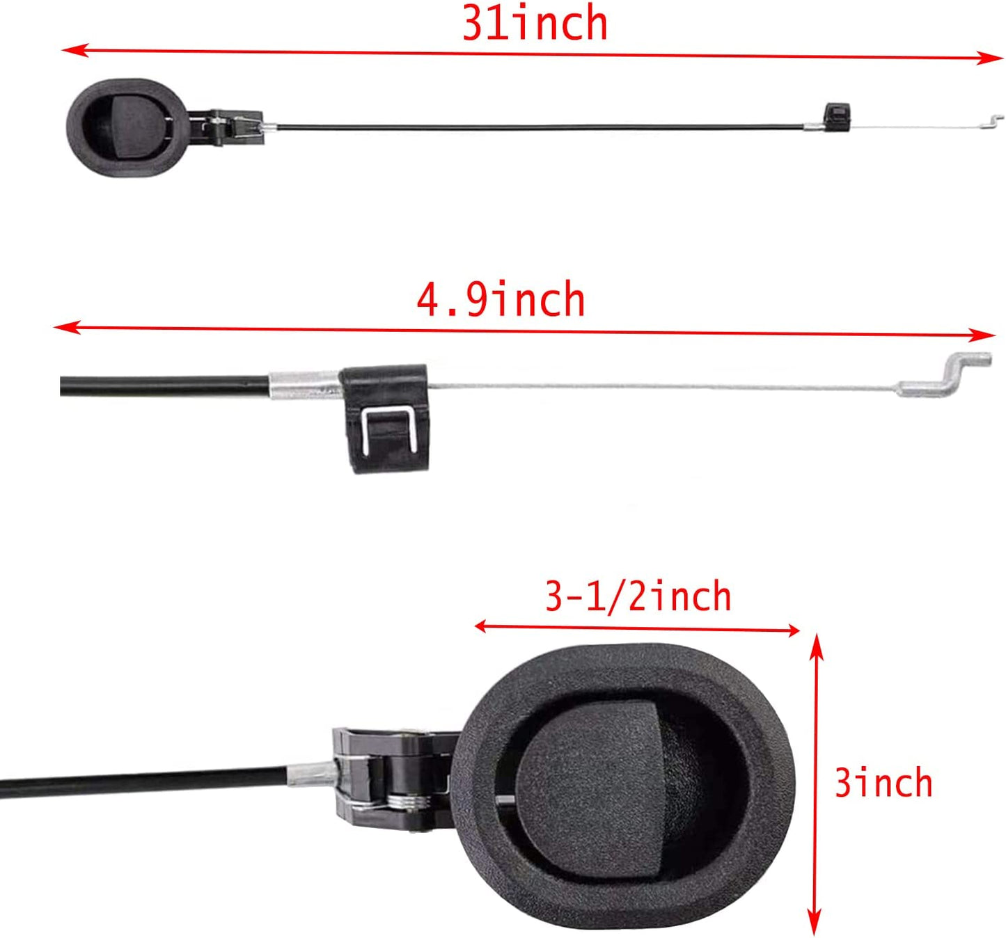 Universal Sofa Chair Recliner Release Pull Handle Replacement Parts with Cable Metal Couch Style Pull Chair Release Handle Fits Ashley and Major Recliner Brands Sofa(2 Pieces Black)