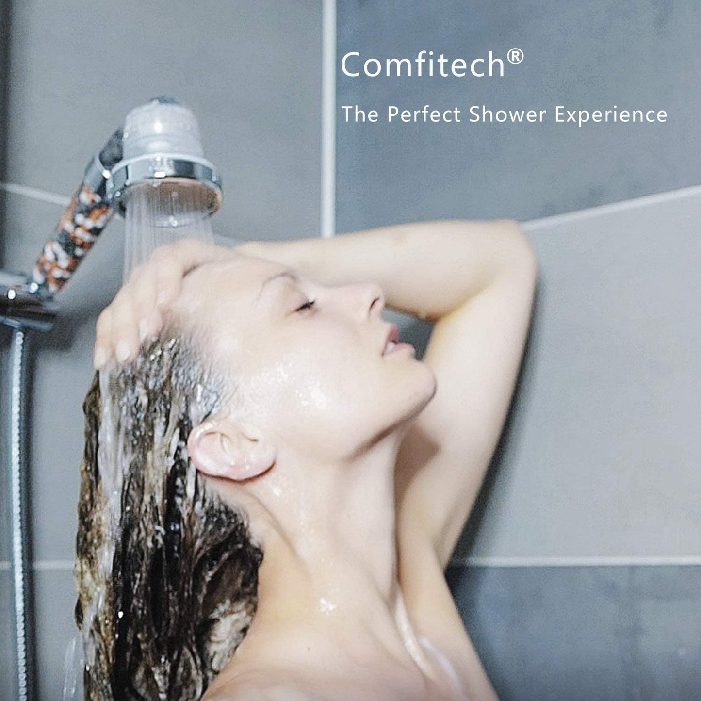 Shower Head, Ionic Shower Head with 2M Shower Hose, Filter Shower Head for Hard Water to Increase Pressure 3 Modes Spray Function Contains Extra Replaceable Filter Beads