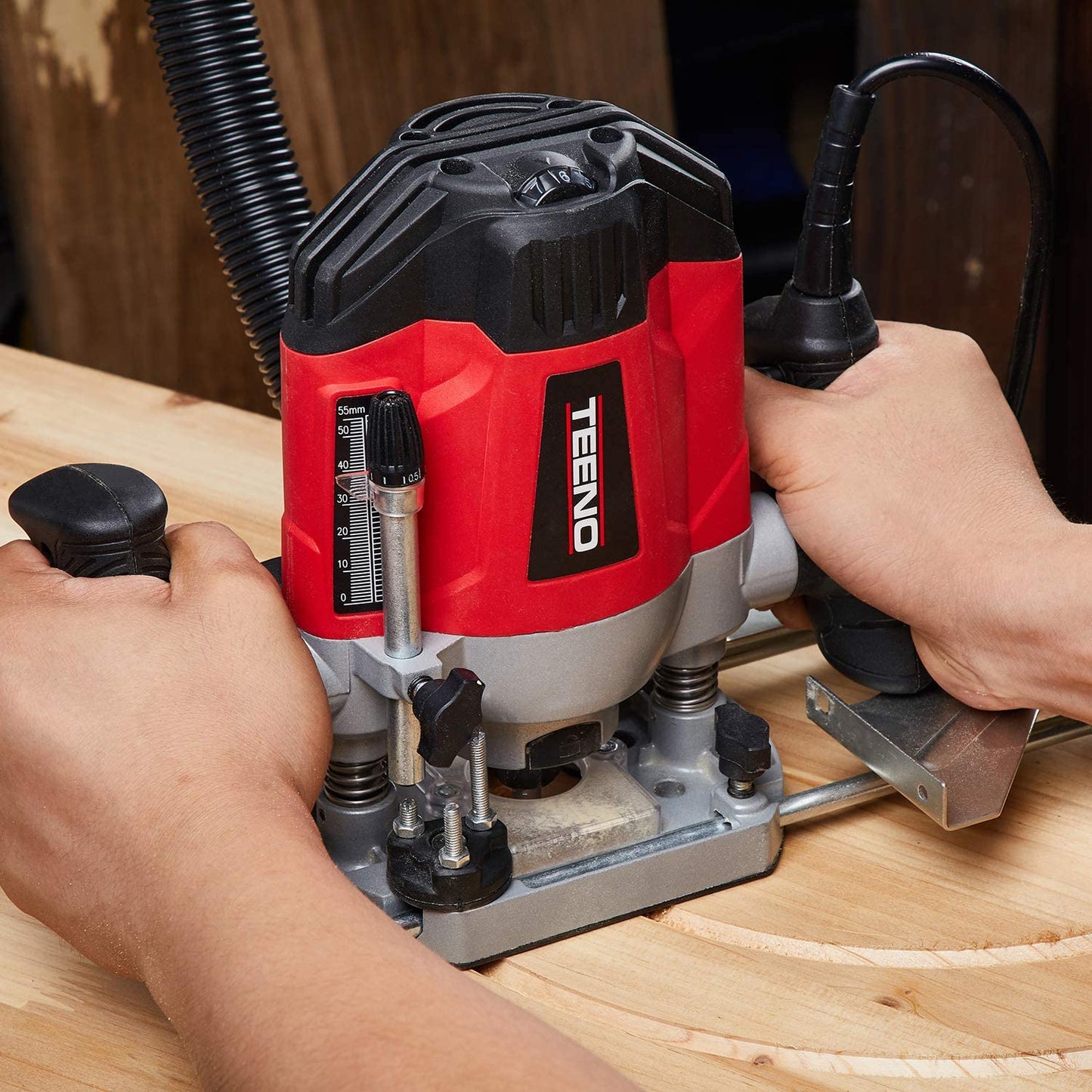 Electronic Wood Router 240V, 1200W Laminate Wood Working Joiners Tool, Compact Router with Trimmer Base…