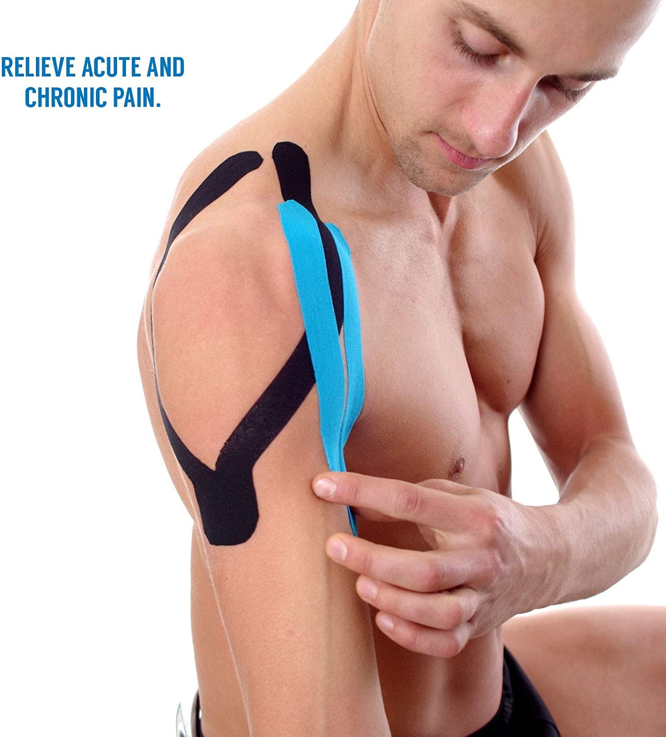 Kinesiology Tape | 5M Roll of Elastic Muscle Support Tape for Exercise, Sports & Injury Recovery