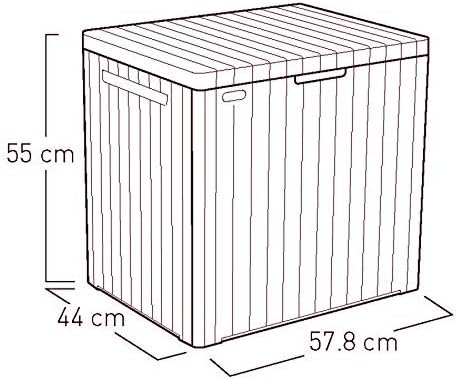 City Outdoor Storage Box Garden Furniture 57.8 x 44 x 55 cm - Dark Grey