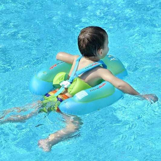 Swimbobo Baby Swim Float Kids Inflatable Swimming Ring with Safety Support Bottom Swimming Pool Accessories