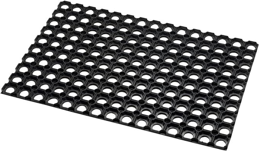 Door Mat Heavy Duty 100% Rubber-60 x 40 cm-Black, 40 x 60 x 1.5 cm,