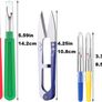 4 Pcs Seam Ripper, Big and Small Stitching Thread Unpicker, Thread Cutter Remover, Seam Rippers for Sewing, Stitch Ripper with Scissor, Storage Bag, for Sewing Needlework DIY Craft Visit the luokefe Store