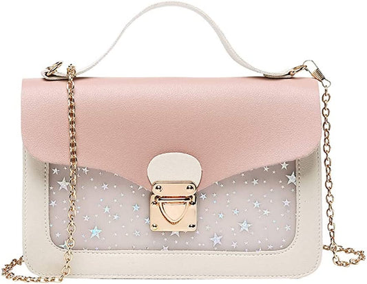 Girls Chain Mini Handbags for Little Girls Star Mini Handbags for Women Little Girl Pink Handbag Little Girls Handbags Chain Detachable Three-Layer Mezzanine Large Capacity Handbag for Girls