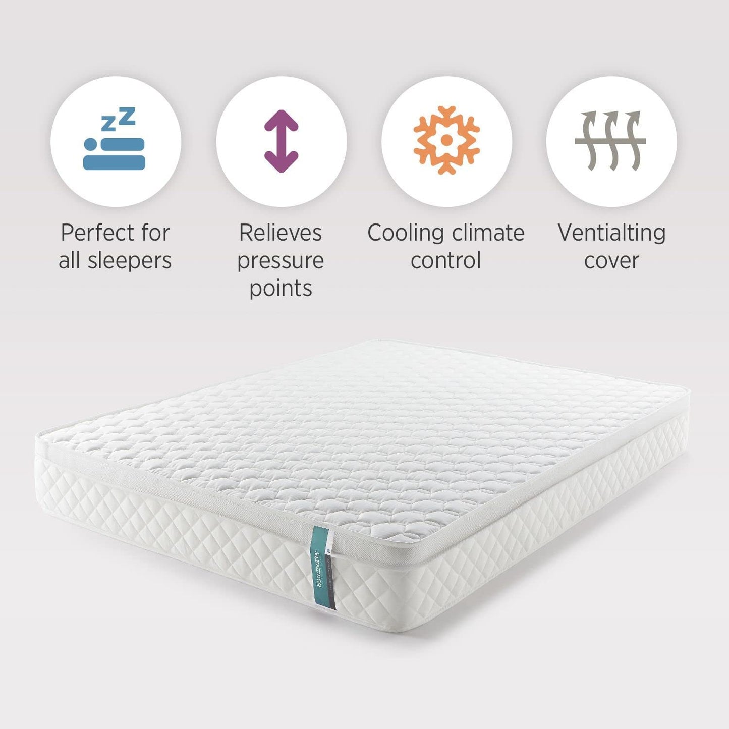 Sleep' No5. Pocket Spring and Memory Foam 'Climate Control' Mattress | Double: 137Cm X 190Cm