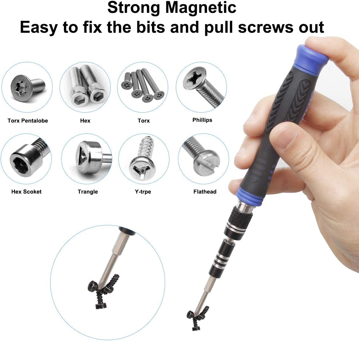 36 in 1 Magnetic Precision Screwdriver Set,  Multi-Functional Electronics Precision Telephone Repair Tool Kit with Magnetic Case for Iphone, PC, Watch, Etc.