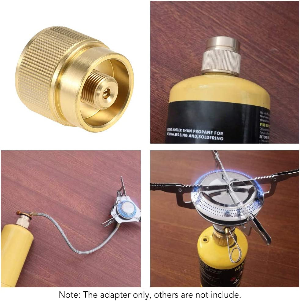 Gas Stove Conversion Head Adapter Portable Outdoor Cooking Stove Tank Convert Adapter Foldable Fuel Tank Adapter