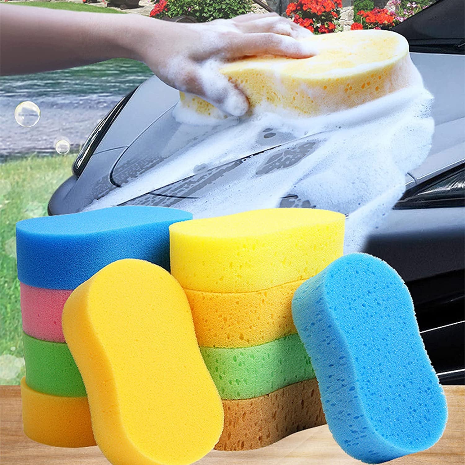 Jumbo Car Wash Sponge Washing Sponges Cleaning Valet Car Care Soft Pack of 5