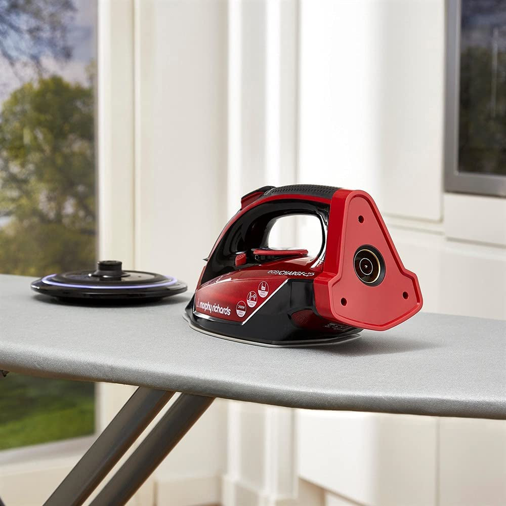 303250 Cordless Steam Iron Easycharge 360 Cord-Free, 2400 W, Red/Black