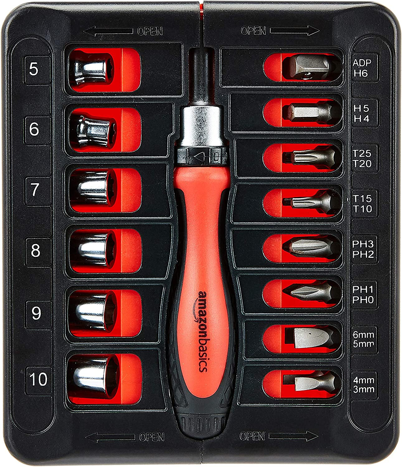 23-Piece Magnetic Ratchet Wrench and Screwdriver Set