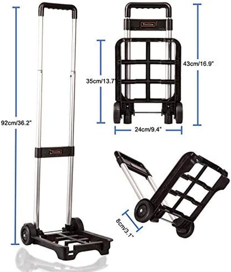 Small Lightweight & Compact Folding Travel Trolley Hand Cart. Weighs 900Grams Only. Amazons Choice.