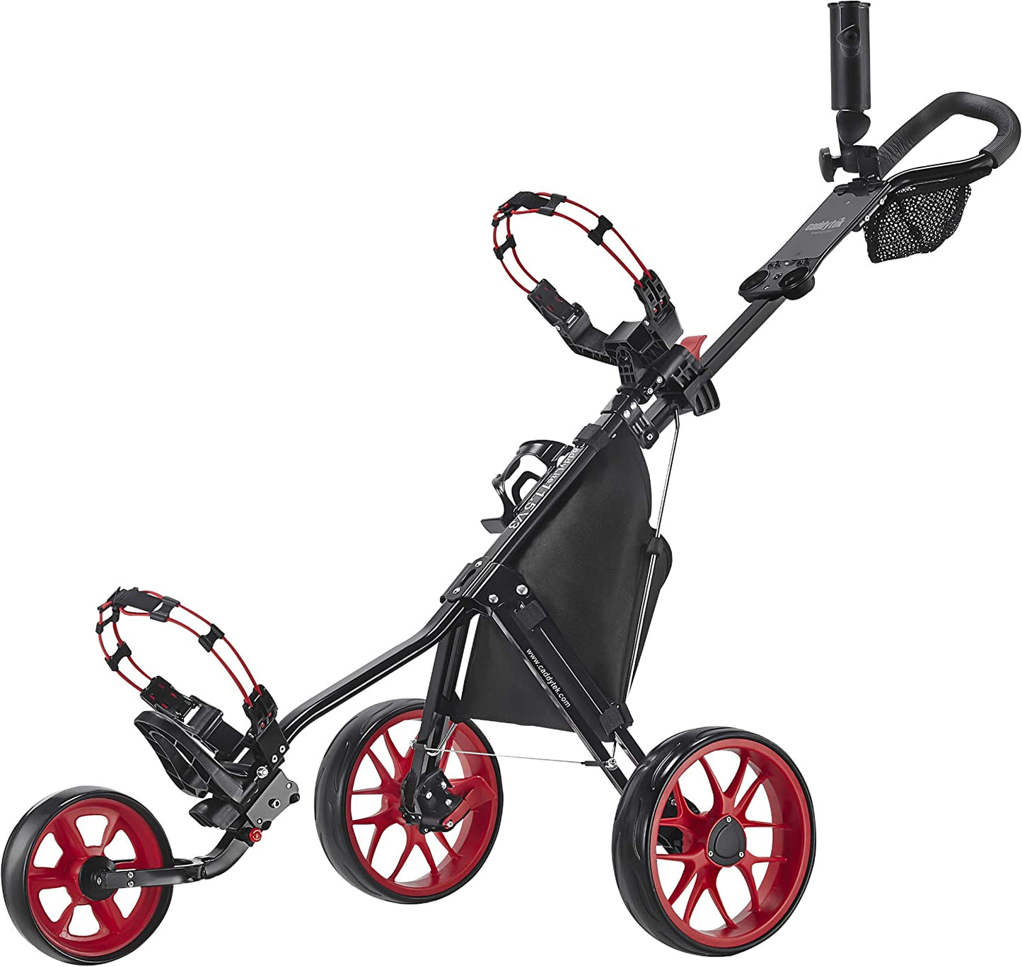 Caddylite 11.5 V3 3 Wheel Golf Push Cart - Lightweight, Easy to Fold