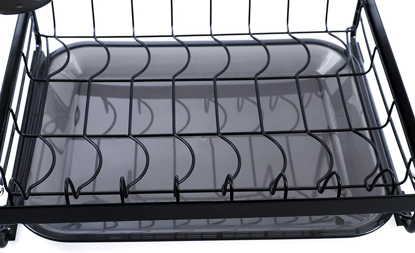 Dish Rack, Stainless Steel Draining Rack for Dishes,  Dish Drainer with 2 Levels, Cutting Board Holder, Drip Tray,Non-Slip Feet, Easy to Assemble, Robust and Durable for the Kitchen