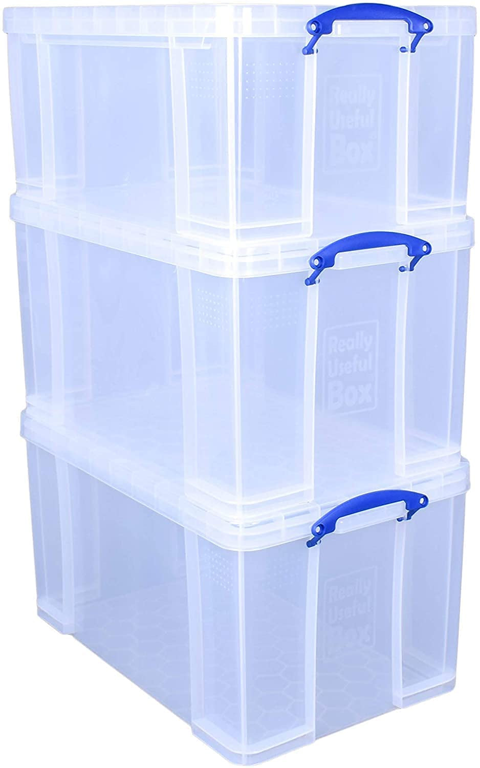 2X 84 Litre + 1X64 Litre Storage Box Clear, BP5181, (Pack of 3)